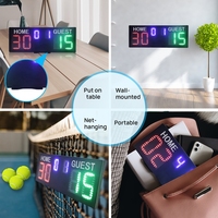 Tableau de score de tennis portable rechargeable Ganxin à suspendre, avec commande au poignet, compteur de score numérique électronique pour les matchs de padel