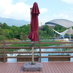 Paraguas de restaurante de alta calidad, paraguas para exteriores, paraguas de <span class=keywords><strong>Patio</strong></span> doble personalizado moderno con impresión de logotipo - Product Image 3