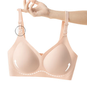 Soutiens-gorge d'<span class=keywords><strong>allaitement</strong></span> sans fil sans couture respirants de maternité à une main ouverte pour une utilisation quotidienne de <span class=keywords><strong>nuit</strong></span> femmes enceintes allaitantes - Product Image 4