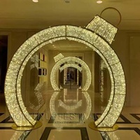Luces Navideñas 3D en Forma de Esfera Grande, Arco de Luces, Iluminación de Calle, IP65 Impermeable, LED de PVC, Decoración de Paisajes, Centro Comercial, Ciudad, Jardín, Parque