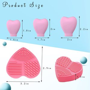 Hot Selling High Quality Eco-Friendly Reusable Silicone <b>Makeup</b> <b>Brush</b> Cleaning Mat Washing Scrubber Board 8*7.5*3cm for <b>Single</b> - Product Image 2