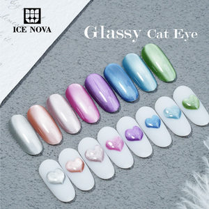 Vernis à ongles gel UV 3 en 1 Hema Free Nude Glassy Cateye avec 20 couleurs effet œil de chat, adhérence forte pour salon, art des ongles naturel - Product Image 6