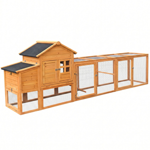 Gallinero de madera para exteriores con corral y valla transpirable, para gallinas y aves de corral, desde almacén de EE. UU. - Product Image 3