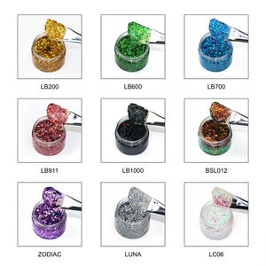 GP Private Logo Vegan Holographic Shimmer Chemical Eyeshadow <span class=keywords><strong>Glitter</strong></span> Waterproof Highly Pigmented 9 Color Chunky <span class=keywords><strong>Glitter</strong></span> Eye - Product Image 6