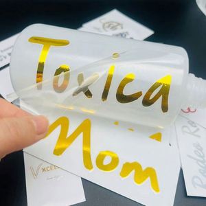 Nuevo Diseño de Adhesivos Holográficos Dorados con el Alfabeto Inglés, Vinilo Autoadhesivo Troquelado, Calcomanía con Logotipo, Adhesivo para Tarjetas - Product Image 6