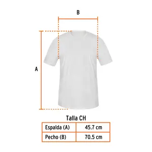 CAMISETA DE CUELLO REDONDO PARA HOMBRE BOX 1, BLANCA, CH, TRUPER - Product Image 3