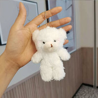 Porte-clés en peluche ours en peluche blanc personnalisé, pas cher, nouvelle collection 2023