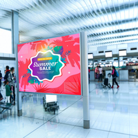 Écran LED d'affichage vidéo pour aéroports, centres commerciaux, salles d'exposition, P1.538, intérieur, couleur intégrale, 600CD, garantie 3 ans