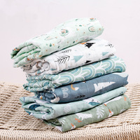 Couverture en mousseline personnalisée certifiée GOTS, design imprimé, 100% coton biologique, couvertures pour bébé en tricot pour la maison et l'extérieur