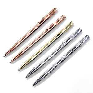 Bolígrafo de Metal Delgado de Lujo Premium, Color Oro Rosa y Plata, Logotipo Personalizado, Ancho de Escritura de 0.5 mm, para Hotel u Oficina - Product Image 5