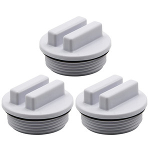 Bouchon antigel pour piscine avec joint torique en PVC blanc résistant à la corrosion pour utilisation hivernale en piscine gonflable - Product Image 1