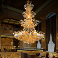 JYLIGHTING Grands lustres modernes en cristal de luxe à haut plafond pour les salles d'hôtel Plafonniers Lustre Escalier