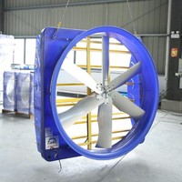 Ventilateur à lamelles EC de 72 pouces avec 6 pales en aluminium et plaque déflectrice pour la ventilation des grands espaces des étables d'élevage