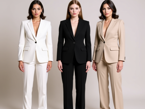 Pantalons larges à taille haute élégants pour femmes, blancs, avec poches arrière, pour le bureau, le quotidien, pantalons décontractés pour femmes - Product Image 5