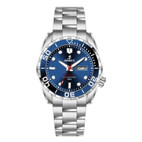 Montre de plongée professionnelle automatique mécanique pour homme en acier inoxydable analogique sport avec verre saphir