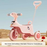 Tricycle pour enfant le plus populaire avec barre de poussée, poussette pour tout-petit, jouet, tricycle pour enfants, voiture à 3 roues pour bébé