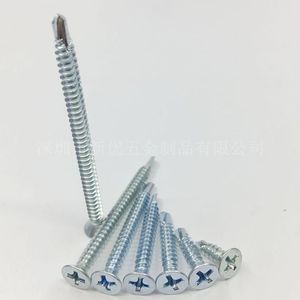 M3.5x16 <b>Flat</b> Head Phillips Self Drilling <b>Screw</b> Blue Zinc Plated Metric Tapping <b>Screw</b> - Product Image 5