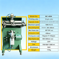 Nouvelle machine d'impression sérigraphique semi-automatique Meichao à écran conique incurvé pour tubes, plastique, verre, papier, gobelets, bouteilles, bocaux et canettes
