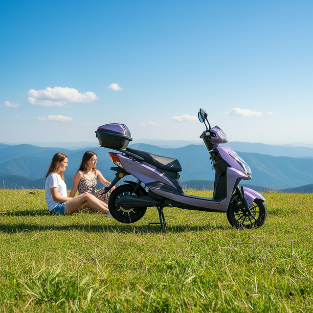 Electric Commuter Scooter 48V 60V LED Equipped Motorcycle With Stable Urban Riding Performance