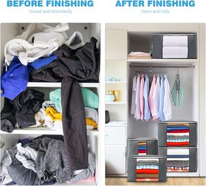 Grand organisateur de rangement en tissu avec fenêtre transparente pour couettes couettes couvertures literie - Product Image 6