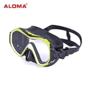 ALOMA Adults swimming goggles diving mask strap with nose cover snorkel scuba diving mask for divers spearfishing