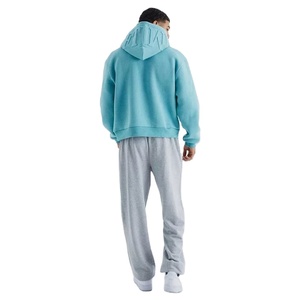 Sweat à capuche personnalisé avec lettres en relief 3D, design automnal, polyester/coton pour homme, coupe ample et oversize - Product Image 3