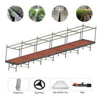 Plateaux hydroponiques personnalisés de 4*8 pour la croissance des flux et reflux, étagères de banc roulantes, table de culture verticale, supports de culture