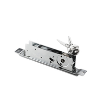 Ensemble de porte à mortaise avant antivol en aluminium avec loquet à clé Crochet de porte de sécurité en acier inoxydable et serrure à cylindre à pêne dormant