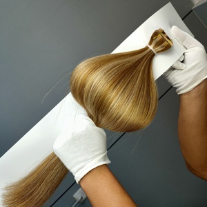 Extensions de cheveux Remy vierges en gros, extensions adhésives russes brutes 100% naturelles, extensions de cheveux premium à bandes adhésives, directement de l'usine - Product Image 3