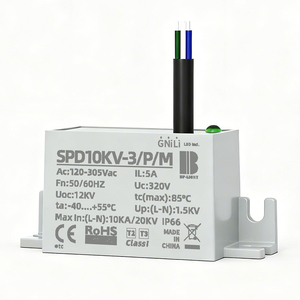 Protezione da Sovratensione LED Arancione 10 <span class=keywords><strong>KA</strong></span> 10kv 20kv, Dispositivo di Protezione da Sovratensione per Illuminazione Stradale LED SPD10KV-3/<span class=keywords><strong>P</strong></span>/M - Product Image 1