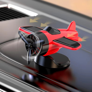 Nouvel Avion Rotatif Solaire Créatif pour Voiture, Ornement Décoratif Oscillant en ABS pour Console Centrale - Product Image 1