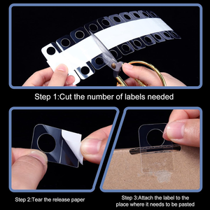 Onglets d'affichage de marchandisage à usage intensif en plastique adhésif à trou rond personnalisé pour la vente au détail - Product Image 5