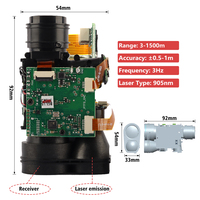 Módulo de telémetro láser de Golf PTFG 1000m Sensor de telémetro láser de largo alcance 6X con protocolo UART
