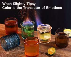 Juego de Vasos de Chupito Mini de Colores, 6 Unidades de 1.5 oz, Vasos de Vino Creativos de Estilo Vintage Acanalado de los 80 para Bares - Product Image 5