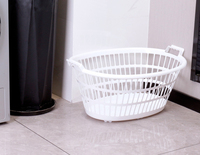 Panier de rangement cylindrique pliable en PP 42L pour linge, 46x63x28cm, idéal pour la salle de bain et le rangement de vêtements - Grande Vente