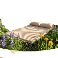 Matelas de camping auto-gonflant double de luxe 5 cm, extra épais, pour 2 personnes, en mousse alvéolée, matelas familial premium