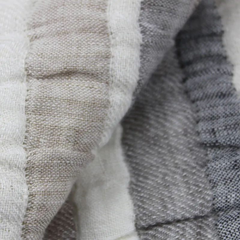 High Quality Linen Viscose Wool Blended Yarn Dyed Jacquard Fabric for Home Textile Bedding Suit Skirt Dress Pants Trousers