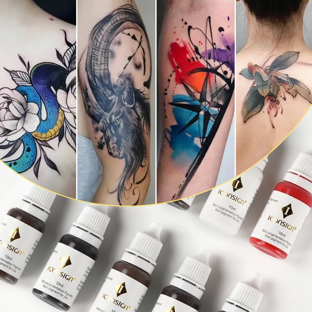 Private label pemament pigmento del tatuaggio inchiostro del tatuaggio del sopracciglio per sopracciglio e labbra tatuaggio