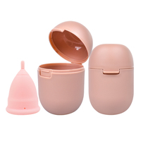 PP Matériel Réutilisable Stérilisateur Tasse Portable Stockage Coupe Menstruelle CupMate pour Micro-Ondes Propre Menstruation Coupe Stérilisateur