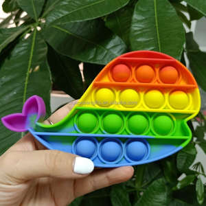 Poissons Papillons Océaniques Bleus à Bulles Arc-en-ciel, Jouet Éducatif Anti-Stress en Silicone à Piles pour Enfants 100% - Product Image 2