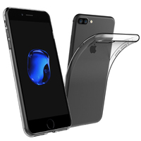 Coque arrière en TPU transparent en cristal pour iPhone 7 Plus et étui pour téléphone portable iPhone 8 Plus