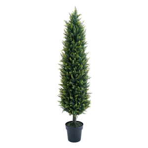 PZ-1-132B ngoài trời trang trí nội thất cao nhựa màu xanh lá cây <span class=keywords><strong>Cypress</strong></span> lá có thể tháo rời nhà máy trong nồi topiary nhân tạo tùy chỉnh kích thước chậu cây - Product Image 3