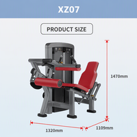 Machine de musculation professionnelle XZ07 pour extensions et curls des jambes, double fonction, équipement de gym sélectionnable pour la vente en gros