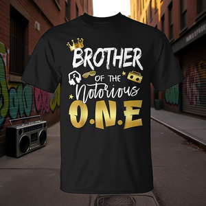 Camiseta Brother Of The Notorious One con diseño de cumpleaños de hip hop de la vieja escuela - Product Image 3