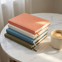 Carnet à couverture rigide A5 personnalisé en tissu lin, journal esthétique personnalisé pour l'écriture et les notes
