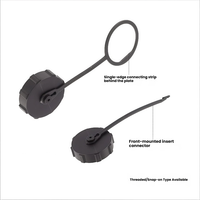 Connecteur étanche E13 avec couvercle anti-poussière à clipser fileté, type trou, type broche, boîtier IP67 PA66 pour LED de navigation