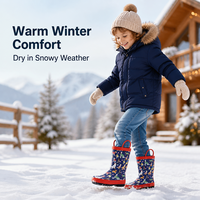 Bottes de pluie en caoutchouc pour enfants, fabrication OEM/ODM professionnelle, vente en gros, chaussures imperméables pour enfants, poignée portable, personnalisation de la marque