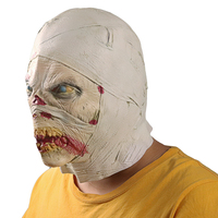 Masque d'horreur en latex pour Halloween, masque de momie, visage pourri dégoûtant, couvre-chef complet, costume de zombie, fête de Noël, maison hantée, effrayer les gens
