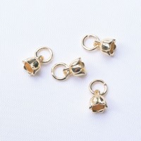 Lot de 20 Breloques Pendentifs Bouton de Lotus en Laiton Plaqué Or 14K pour Bracelets DIY et Accessoires de Bijoux Perlés