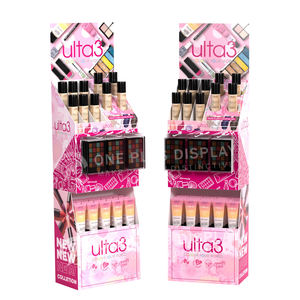 One Plus Eco-friendly Customizável Publicidade Display <span class=keywords><strong>Rack</strong></span> Cosméticos Perfume Eyelash Lash Lipstick Maquiagem Papel Piso Papelão - Product Image 2